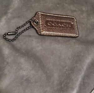 - Gold bronze coach tag purse